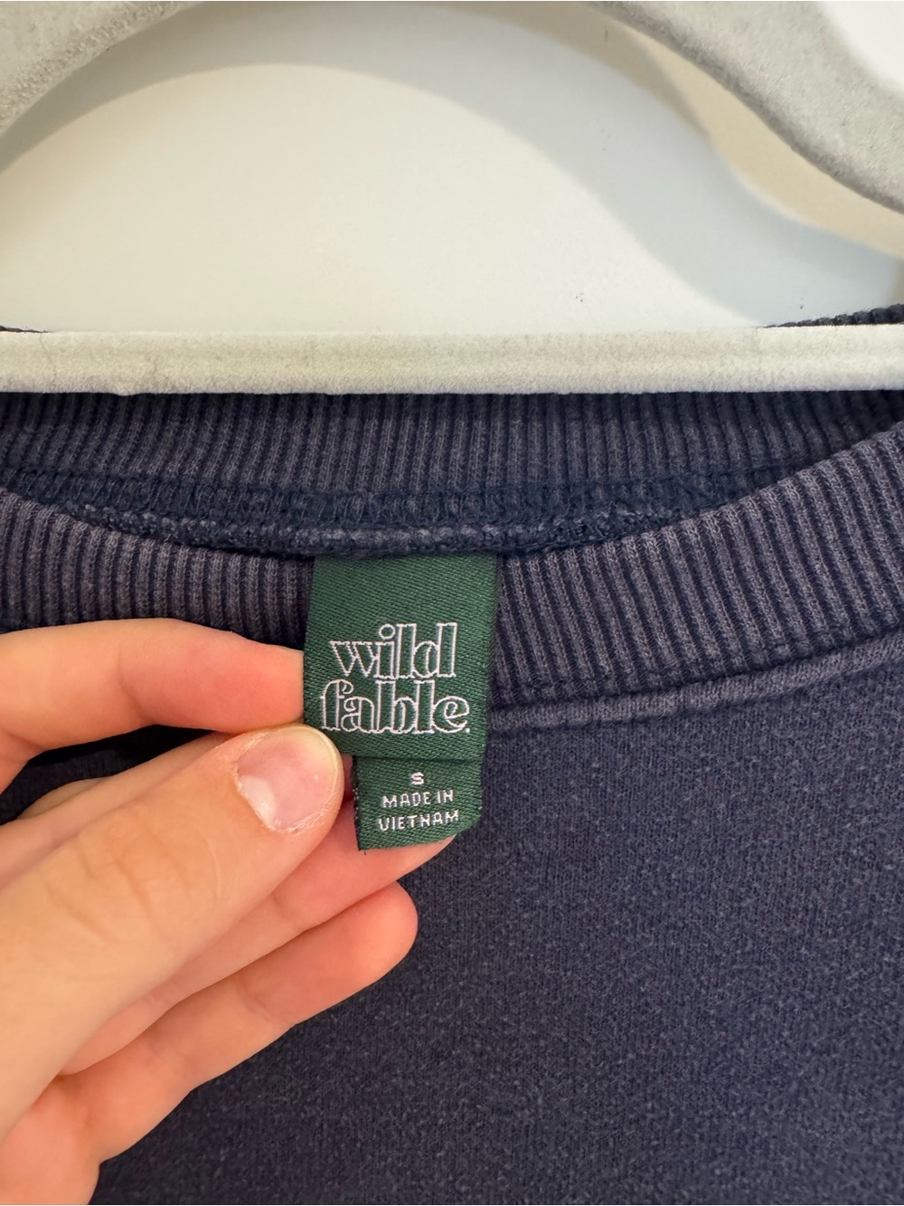 wild fable for Target Navy Crewneck Sweatshirt with White USA Lettering - Picture 4 of 4